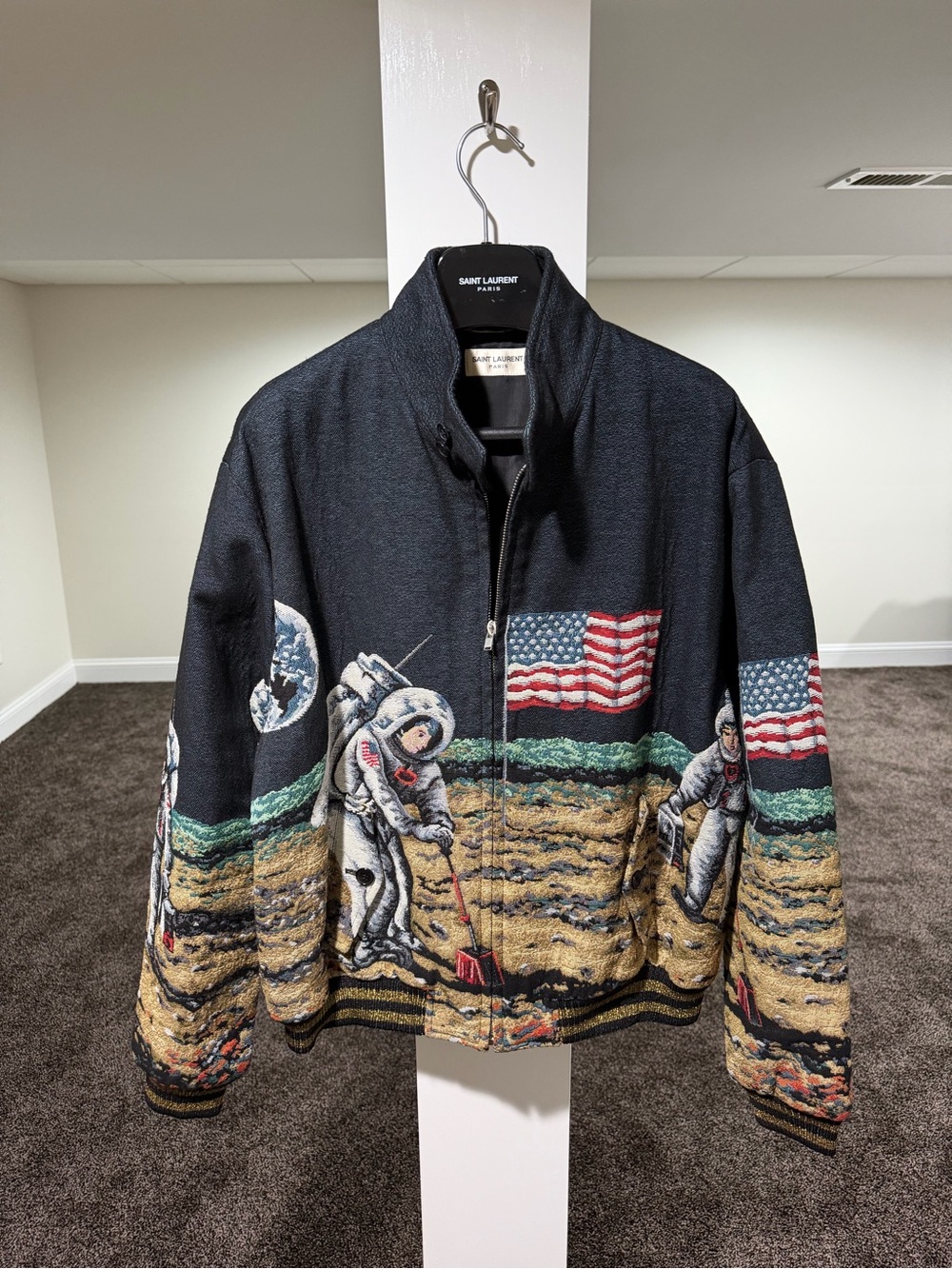 Saint Laurent Paris x Hedi SS16 Moon Landing Bomber Jacket